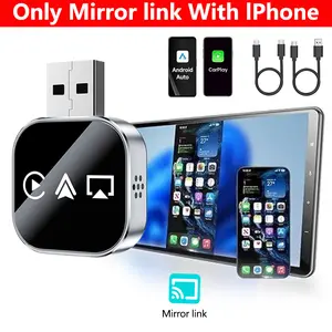 【Yurnlv】Wired to Wireless Carplay Adapter, screen mirror and watching app on your car screen, such as YouTube Tiktok ., the car must has factory wired CarPlay