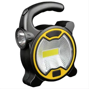 1pc LED COB Flashlight Lantern AA Battery Power Floodlight + Side Torch Light Mini Portable COB Lamps Work Lights(Without Battery)