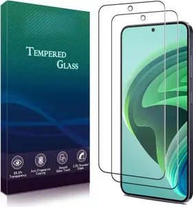 2 Pack Screen Protector for  Galaxy S25 Edge Tempered Glass Film, Support Fingerprint Unlock, 9H Hardness, Anti-Scratch, Bubble Free, Case Friendly