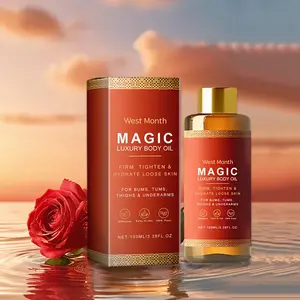 West Month Magic Rosehip Seed Body Oil, Body Care - Hydrating, Moisturizing & Firming, Rich in Rosehip Seed & Musk, Long-Lasting Fragrance, Hypoallergenic, 100ml/3.38fl.oz