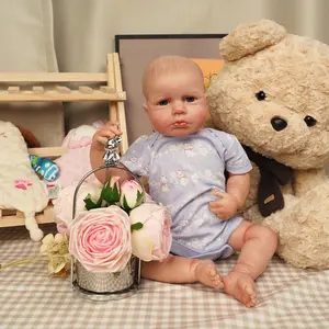 VACOS 20" Reborn Baby Dolls 3D-Paint Skin Newborn Girl with Hand-painted Hair fake  baby soft vinyl girl gift Soft Weighted