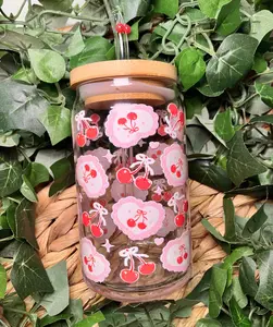 Coquette Cherry Cakes 16oz Glass Cup