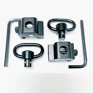 M-Lok Tactical Belt Buckle Quick-Release Metal Belt Buckle with Base, 20mm Butterfly Ring Hook Zinc Alloy Rotating Picatinny Rail Mount