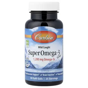 Carlson Wild Caught Super Omega-3 Gems®, 50 Soft Gels