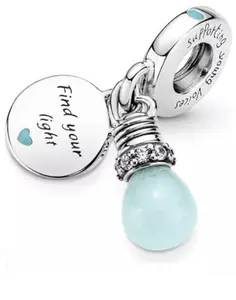“Find Your Light” Lightbulb Dangle Charm (Glows in the Dark)