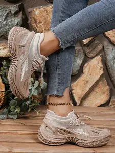 Women's Breathable Mesh Running Shoes, Comfortable Soft Sole Lightweight Sneakers, Anti-Slip Rubber Outsole, All Season Fashion, Fashionable Running Shoes