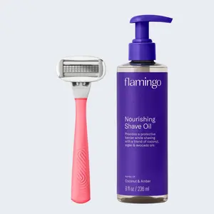 Flamingo Razor and Shave Oil Bundle