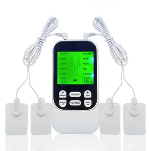 Muscle Massage Unit,Rechargeable Body Relaxing Unit with 4 Electrode Pads for Pain Relief & Muscle Stimulation,Best gifts for Father's Day and Mother's Day