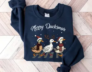 Ducks Christmas Sweatshirt, Merry Ducksmas Sweatshirt, Funny Ducks Christmas Sweater, Duck Lover Shirt, Merry Ducksmas Holiday Shirt