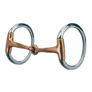 Weaver Leather Stainless Steel Eggbutt Snaffle Bit - 5" Copper Mouth - 2-3/4" Rings