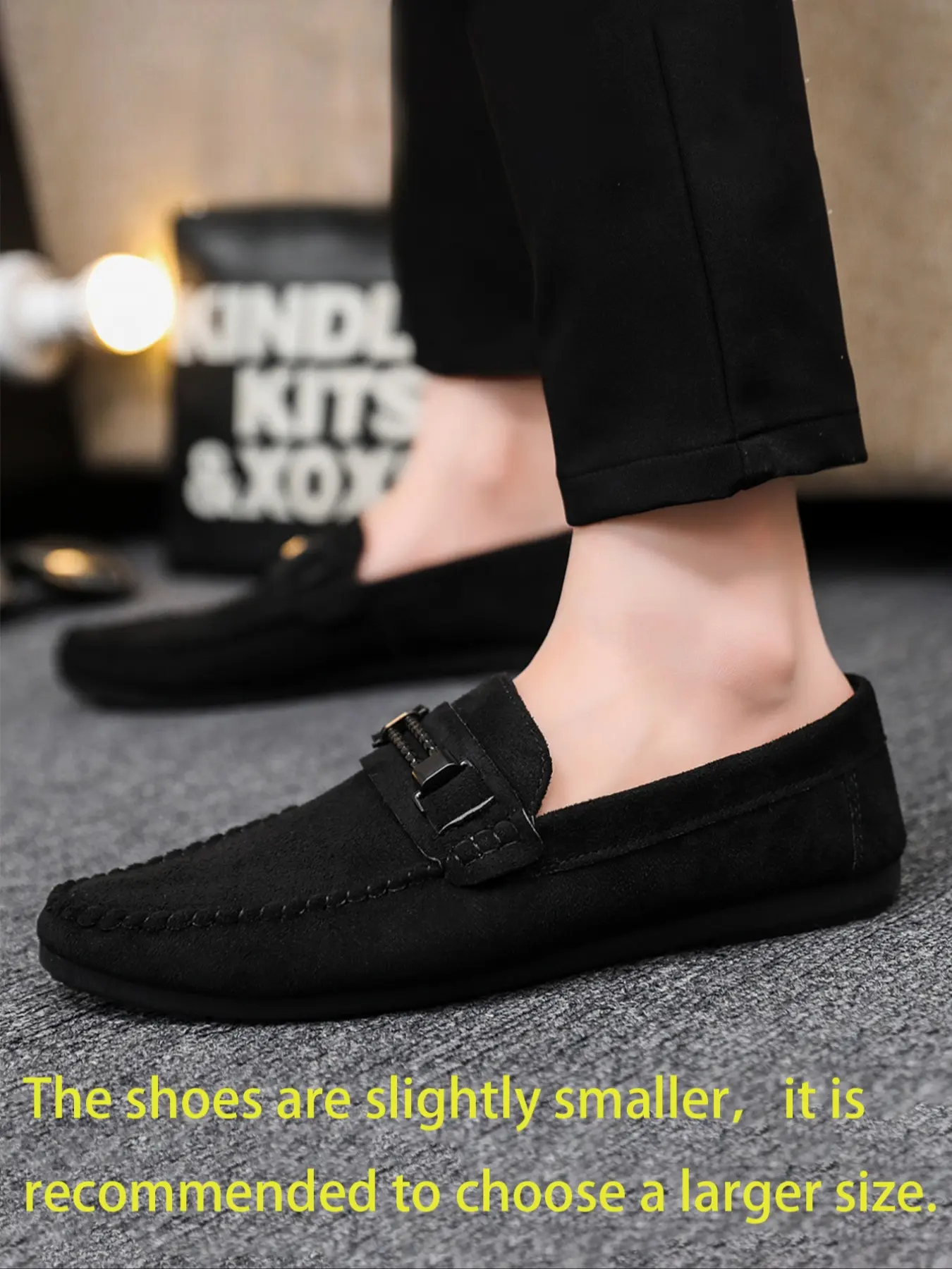 Men's New Fashion Flat Heel Loafers, Classic Comfort Business Shoes, Easy to Wear and Drive, Moccasin Style, PU Leather Upper, All Seasons