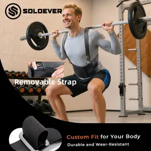 Changenow&SOLOEVER Ultra Breathable Work Back Brace for Men Women Adjustable Removable Suspenders All-Day Pain Relief for Lifting Warehouse Construction Moving