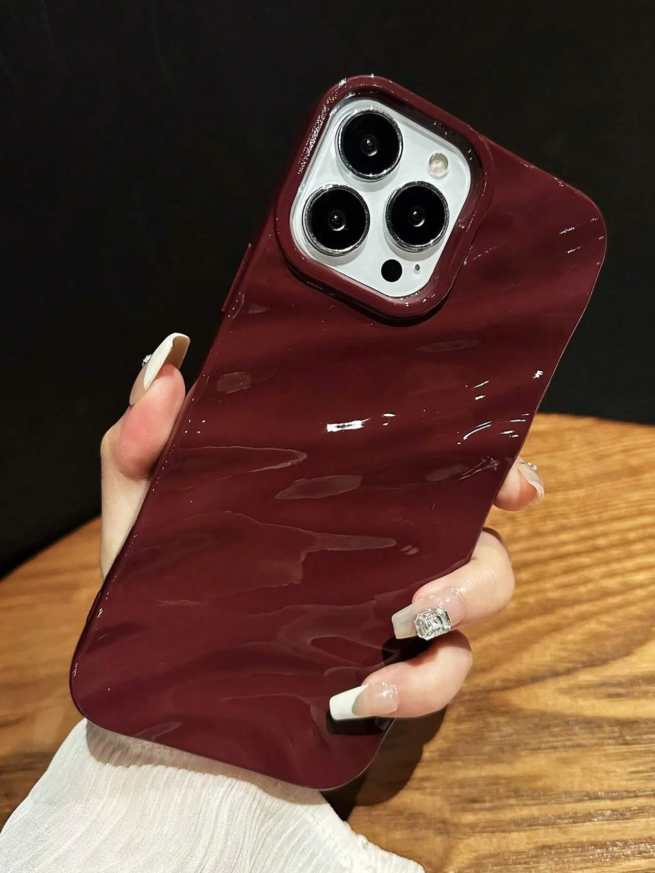 Textured Phone Case Tpu Anti-Drop Solid Color Soft Case With Glossy Finish Compatible With Iphone 11 12 13 14 15 16 pro max plus