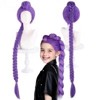 Purple+1pcs wig cap
