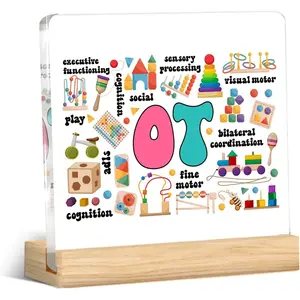Gifts for Occupational Therapists Acrylic Desk Plaque, Office Decor Gift for Therapy Professionals, Unique Occupational Therapy Sign