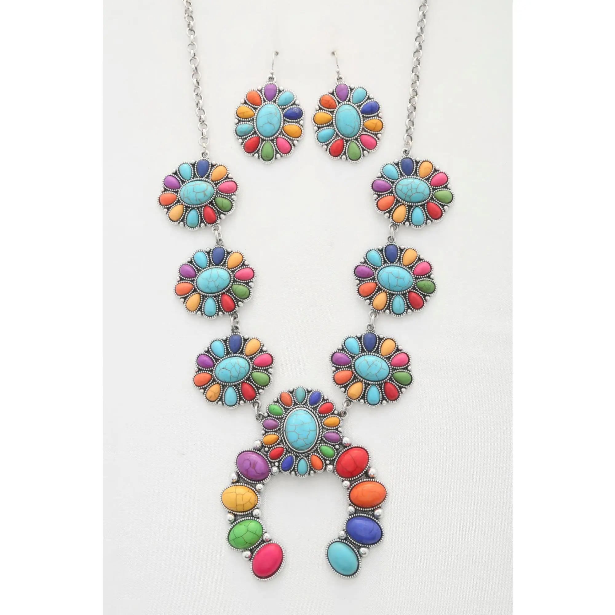 Western Rodeo Horse Concho Necklace