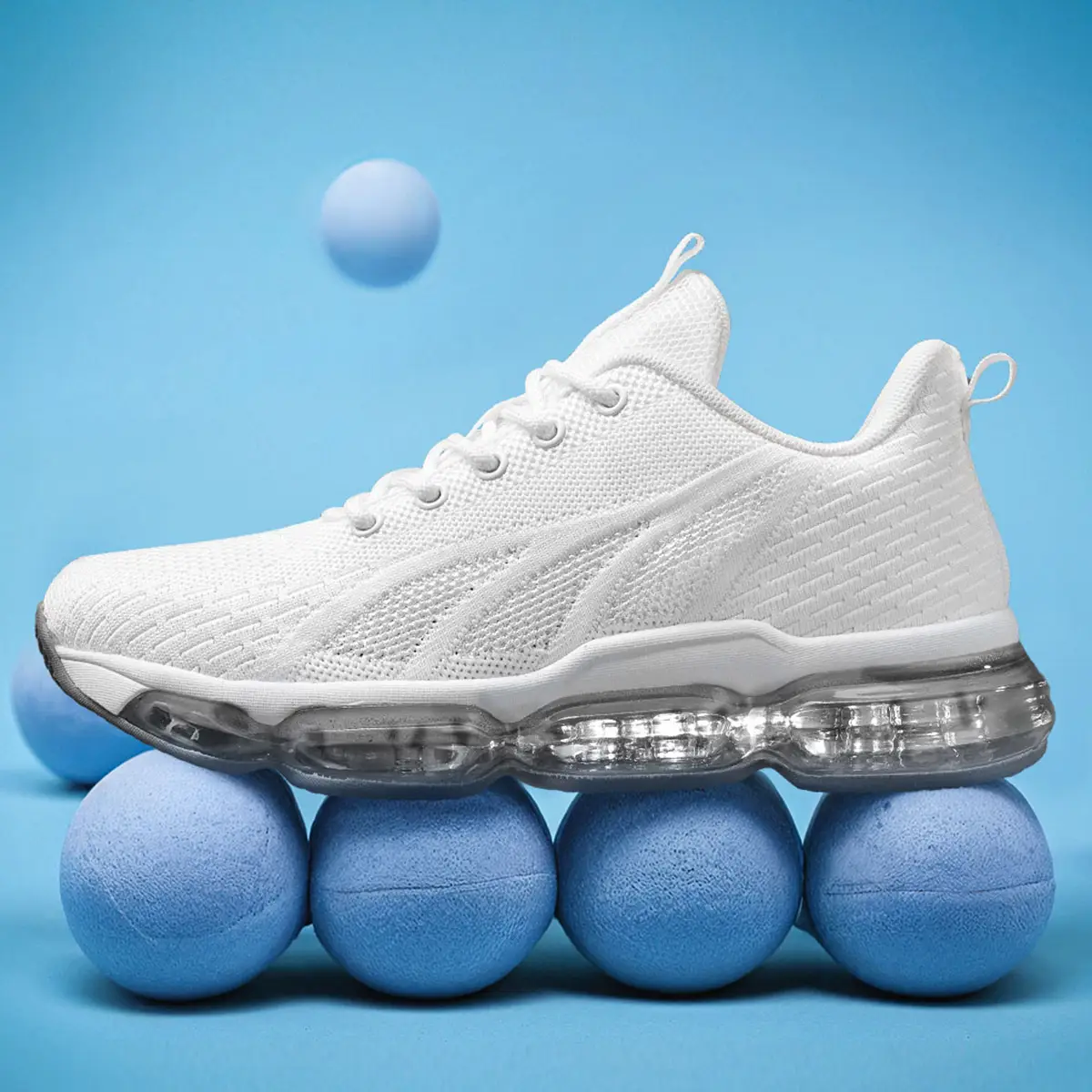 Women's Sporty Solid RoundToe Laces Trainers, Fashionable Lace UpFront Mesh Breathable Comfortable Sports Running Shoes, Casual Versatile Outdoor Walk