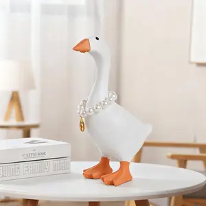 Desktop goose, 7-inch desktop goose statue, mini desktop ornament, home and office decoration, gift for women