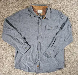 Legendary Whitetails Flannel Shirt Mens L Gray Button Up