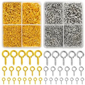 Steel split screw set, various sizes, gold/silver color, 700 pieces, assembly kit for DIY projects, construction, and furniture