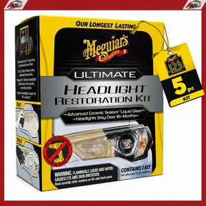 Meguiar's Ultimate Headlight Restoration Kit - The Perfect Headlight Repair Kit to Remove Yellowing and Cloudiness from Headlights - Easy to Use and Seals Headlights with 18 Plus Months of Protection