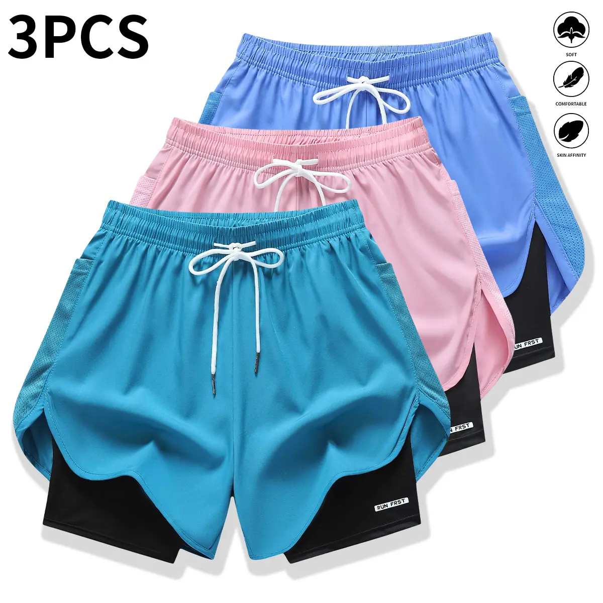 Lake Blue + Light Blue + Pink