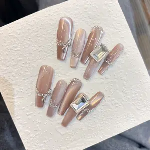 Handmade Press On Nails | 10pcs Set | Reusable Fake Nails