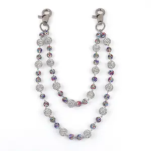 Faux Pearl & Rhinestone Decorated Waist Chain, Fashionable Flower Design Pants Chain for Men, Casual Trendy Accessories for Daily Wear