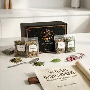 40-Pack Premium Organic Dried Herbs Apothecary Set - Witchcraft & Rituals Use, Aroma Freshener, Home Fragrance, Spiritual Wellness