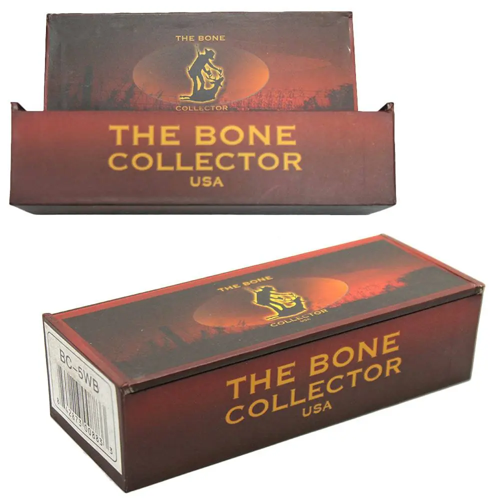 Bone Collector Limited Edition BC-4WB Compact Rectangular Kitchen Knife Storage Display Case - 2 Sizes (5.375"x2.75"x1.5", 7"x2.75"x1.875") for Home Kitchen Knives Organization