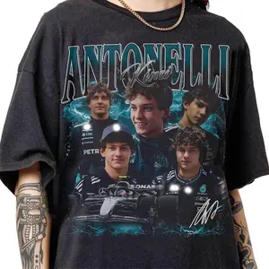 Kimi Antonelli Racing T-Shirt, Vintage Formula Fan Tee