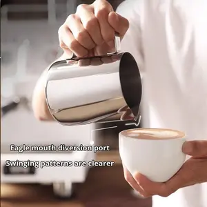 Stainless Steel Milk Frothing Pitcher Espresso Steaming Coffee Barista Latte Frother Cup Cappuccino Milk Jug Cream Froth Pitcher Kitchenware