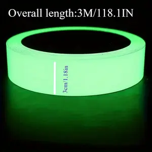 Nightlight adhesive tape roll - Reflective safety tape, suitable for night use, safety protection, home decoration and emergency preparedness.