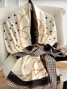 Luxury Women's Silk Shawl, Paisley Pattern, Casual Loose-Fit Scarf, All-Season Beach Stole, Soft Echarpe, Designer Muffler, Paisley Print Shawl