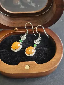 Jade Egg Face Earrings, Attract Wealth Small Rich Lady, Stylish Jewelry Accessory, Perfect Gift Idea, Trendy Fashion Statement