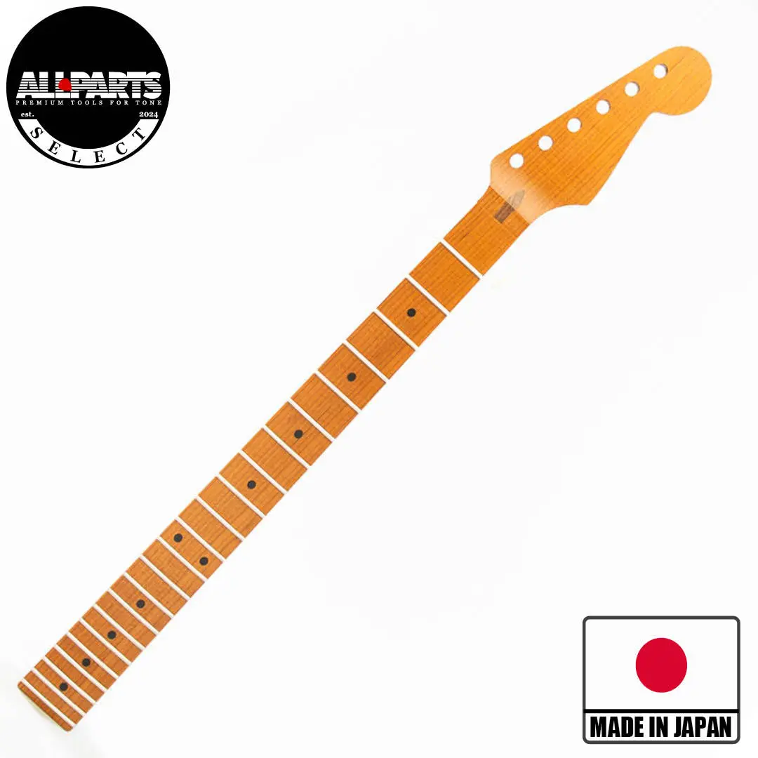 Allparts Select Tribute Series "1984" Fender-Licensed Replacement Strat Guitar Neck - Roasted Quartersawn Maple, Heel Shape, Side Marker Dots