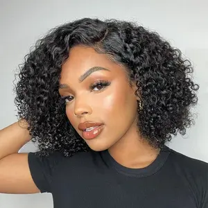 [Clearance Sale] Wiggins Hair Glueless Curly Short Bob Wig 5*5 Lace Closure Wigs Human Hair And Water Wave 13*6 Bob Wigs Ready To Go Pre Cut Beginner Friendly