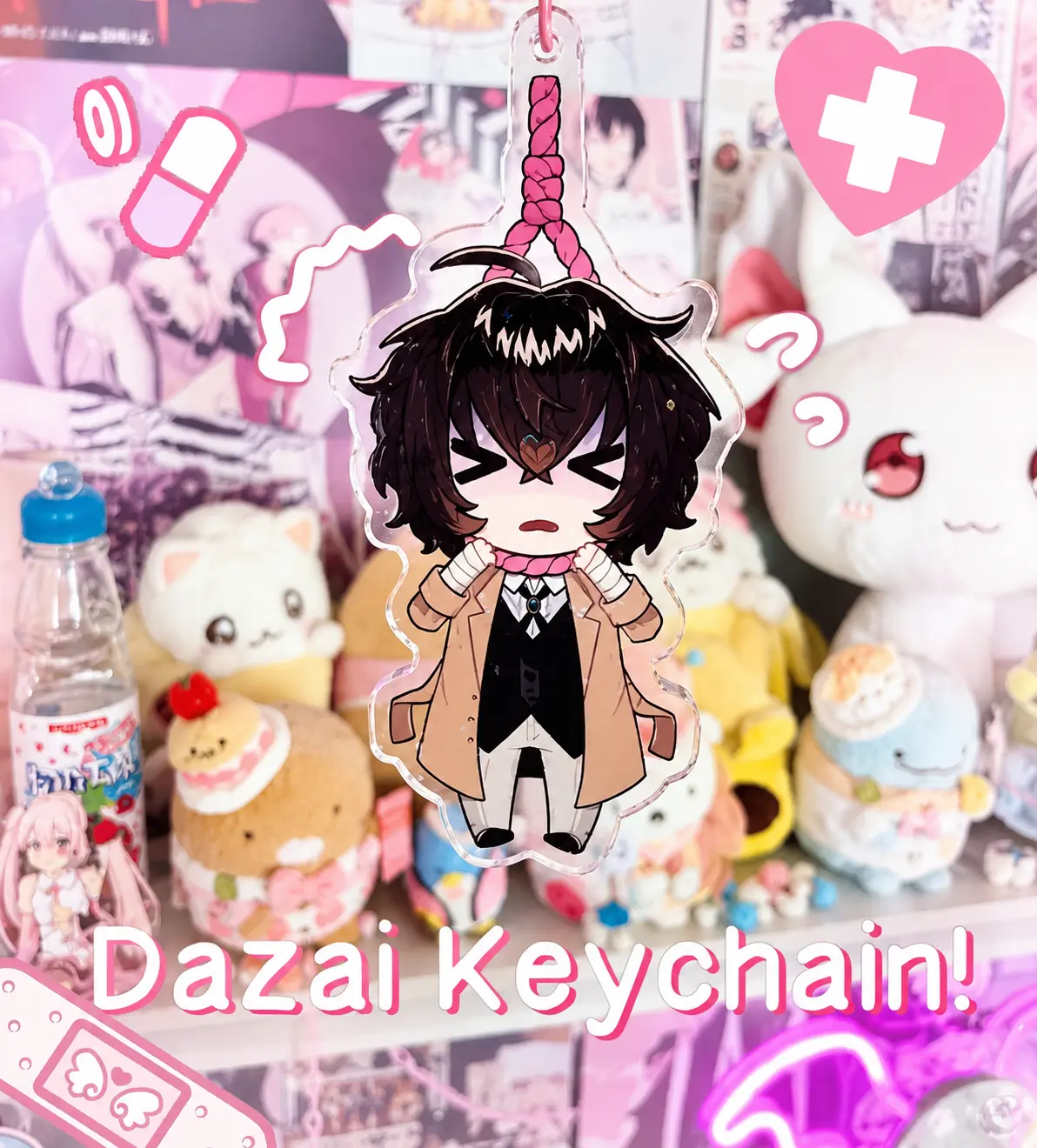 Bungo Stray Dogs Hanging Dazai Acrylic Keychain, Great For Daily Use Or As Thoughtful Little Gifts For Your Friends And Yourself, Halloween gifts
