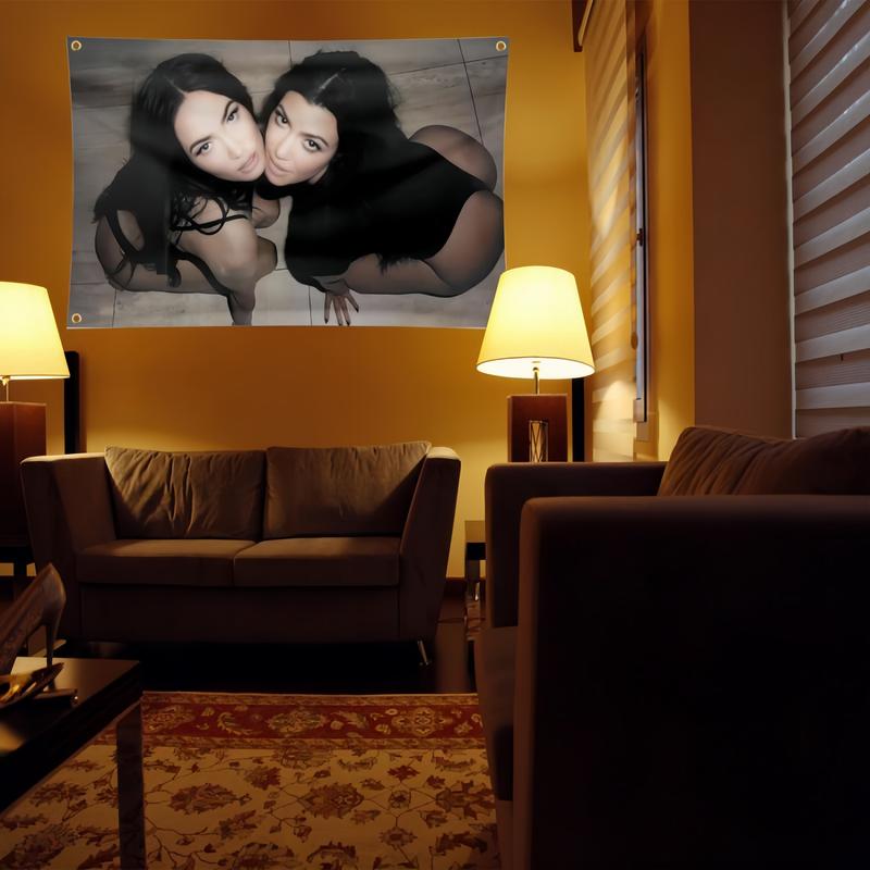 sensory  fish  tube Mega*n Fox And K*ourtney Karda-shian Flag Tapestry 3×5Ft Flag With 4 Brass Grommets For College Dorm Room Decor Outdoor Parties, Gift,Living Room flag for room Decoration