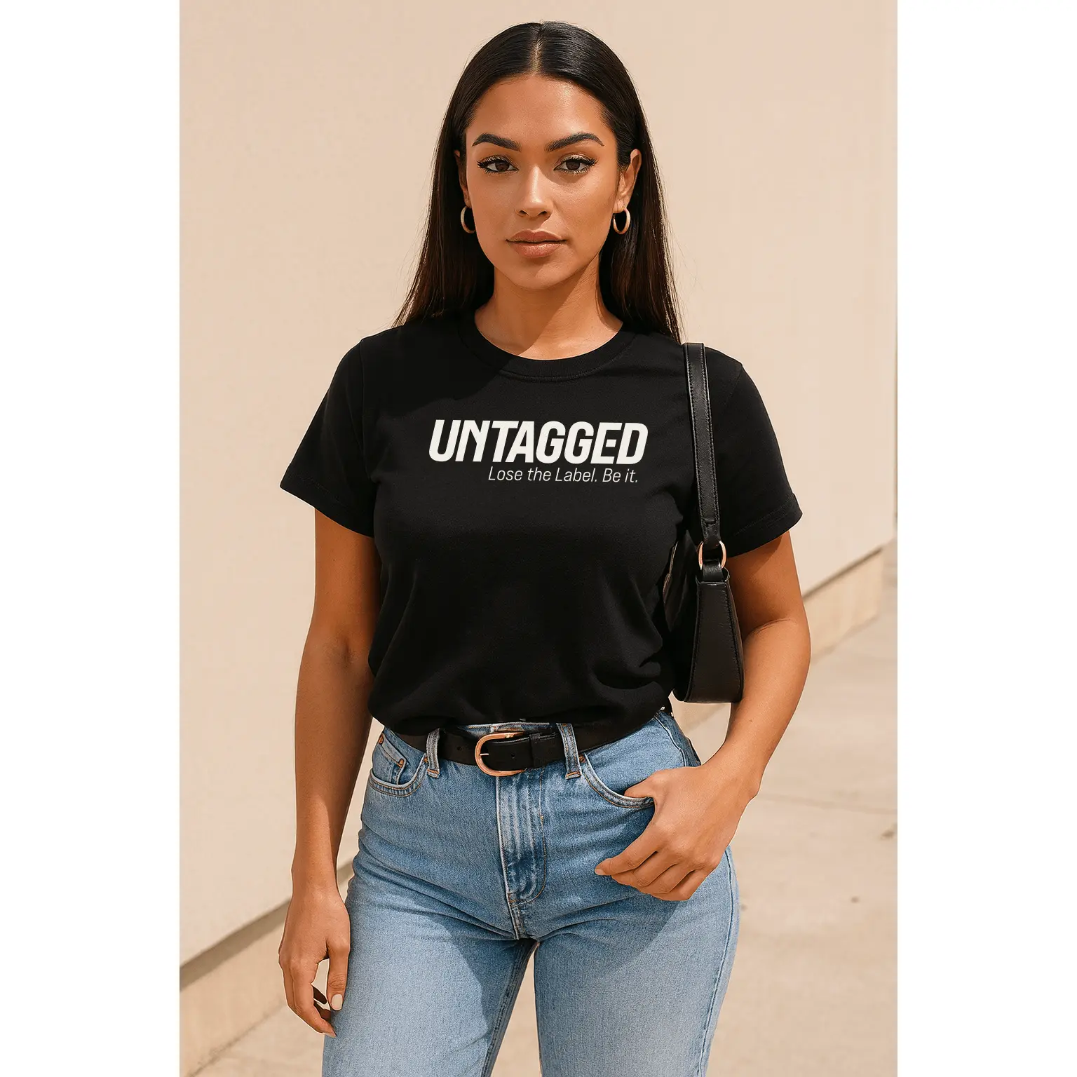 UNT White Slogan ClassiX Le Petite Tee