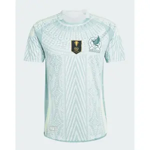 Vintage Mint Green Mexico Inspired Soccer Jersey Aztec Pattern Football Shirt Retro Fan Streetwear Unisex Sports Tee Minimal Aesthetic Top