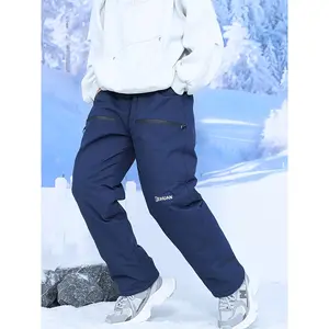 Boys' Winter Pants with - Windproof Snow Skiing & Snowboarding Pants, Thickened Full-Zip Trousers with Pockets, Loose-Fit Outdoor & Cold Weather (Casual Wear) - - Design, Perfect Outdoor