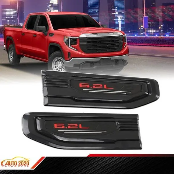 Fit For 19-24 GMC Sierra 1500 6.2L Fender Vent Emblem Kit 86532094 Black