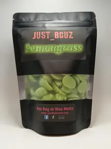 6oz Bag of Lemongrass Fragranced Wax Melt Tart Shapes.