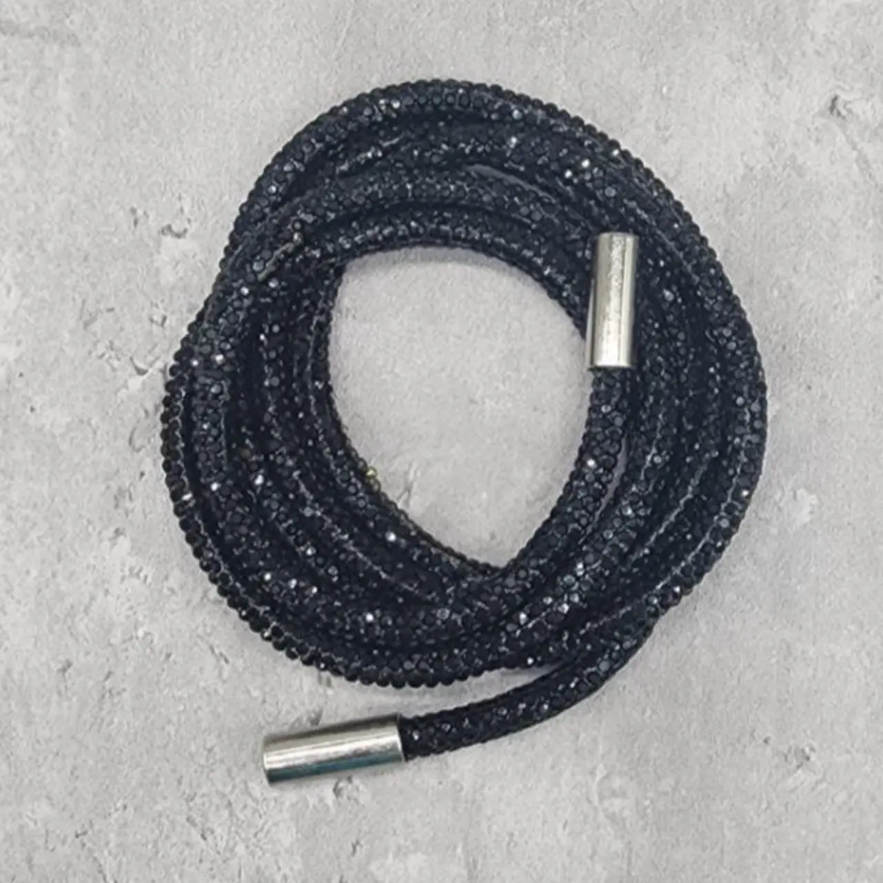Rhinestone hoodie strings