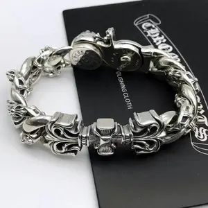 Chrome heart inspired bracelet