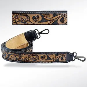 American Darling Hand Tooled Genuine Leather Crossbody Handle Strap for Bags Phone Wallet Purse Clutch