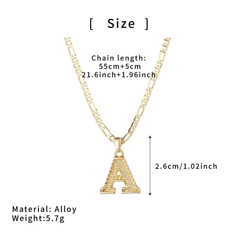 Initial Necklace – Choose Your A-Z Letter, Figaro Chain Extension, Thoughtful Gift for Friends & Family  ,  Mother's Day Gift, Chains for men, Charms Jewelry , Name Necklace, Gifts for Wife,  Girlfriend Gifts