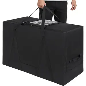 Folding Mattress Storage Bag, Fits 6" Queen Mattress 650D Oxford Cloth Trifold Memory Foam Mattress Carry Case,Portable Heavy Duty Mattress Moving Bag for