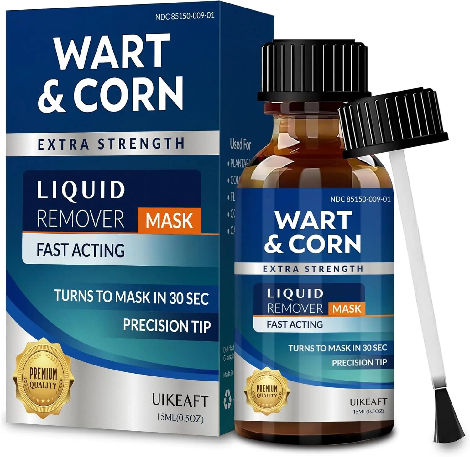 Fast-Acting Wart Corn Remover: 17% Salicylic Acid Treatment for Feet Toe - Maximum Strength Liquid for Plantar Wart Corn Removal Men and Women